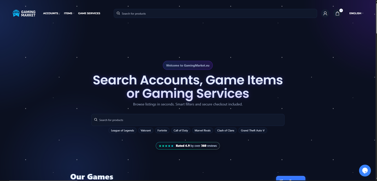 Gamingmarket.eu – Projektbild